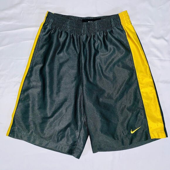 Nike Vintage Rare Dazzle Basketball Shorts Gray Gold Yellow Silky Satin Soft Med - Picture 4 of 12
